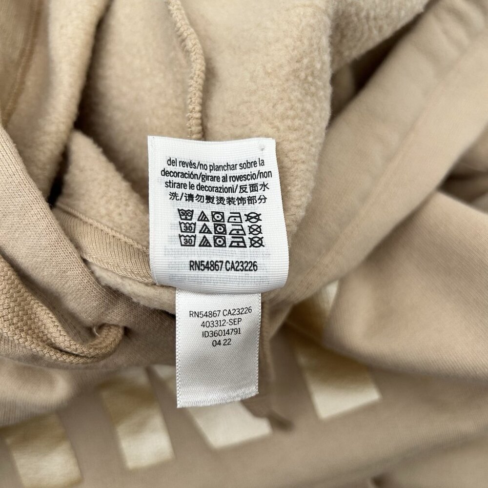 Victoria's Secret PINK Campus Logo Beige Hoodie Gold Logo Fleece Lined Size S - Picture 7 of 7